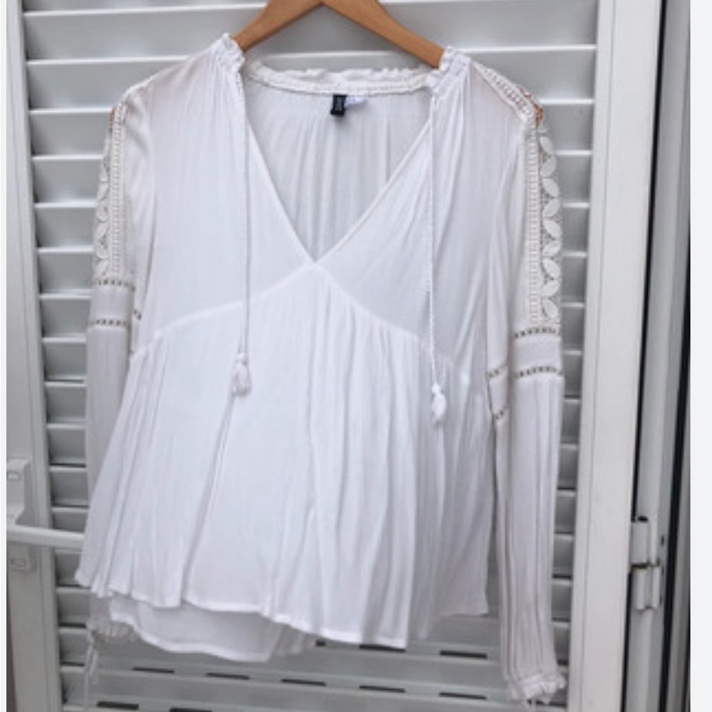 H&M White Boho Short